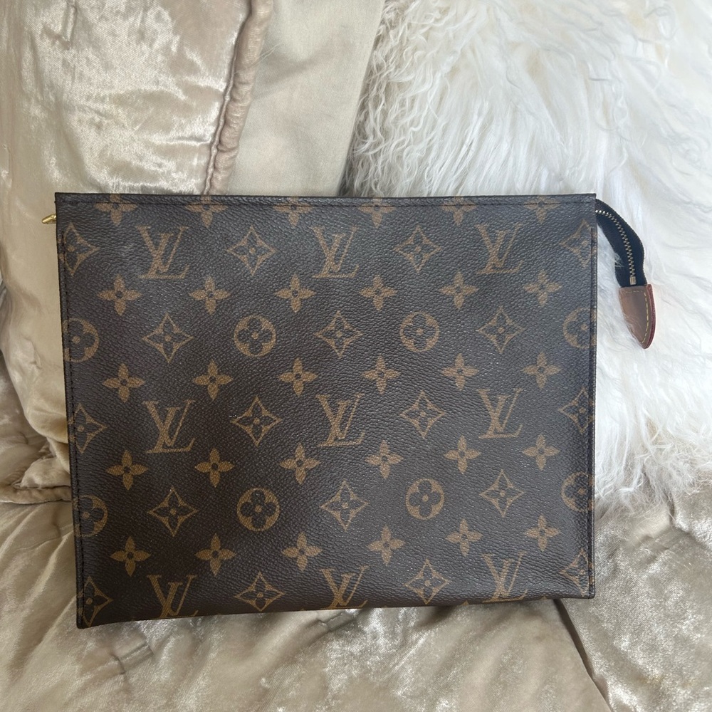 Louis Vuitton Brown Monogram Toiletry Bag 26